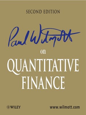 cover image of Paul Wilmott on Quantitative Finance